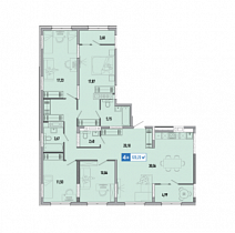 4-комнатная квартира 123,22 м2 ЖК «Мозаика парк»